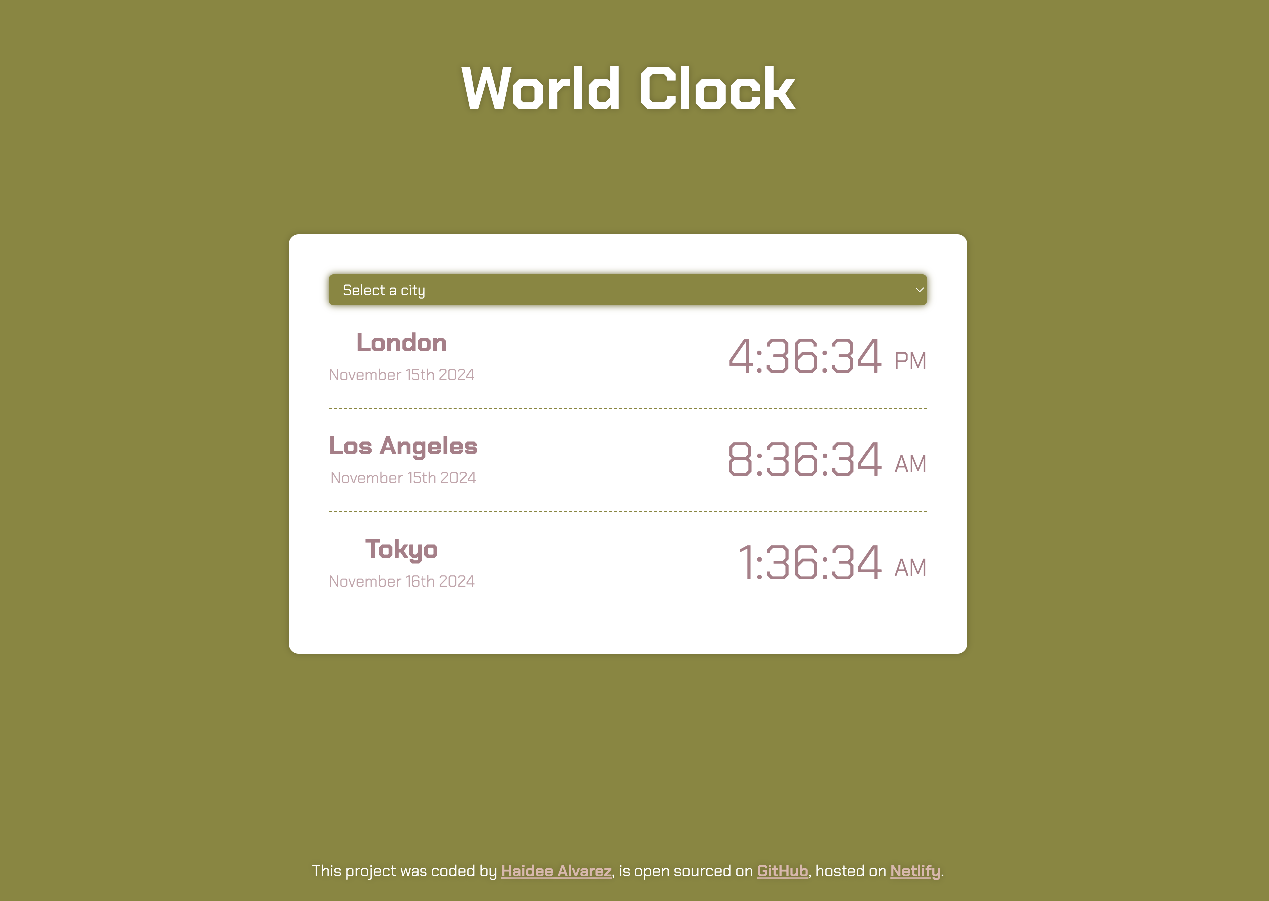 World Clock